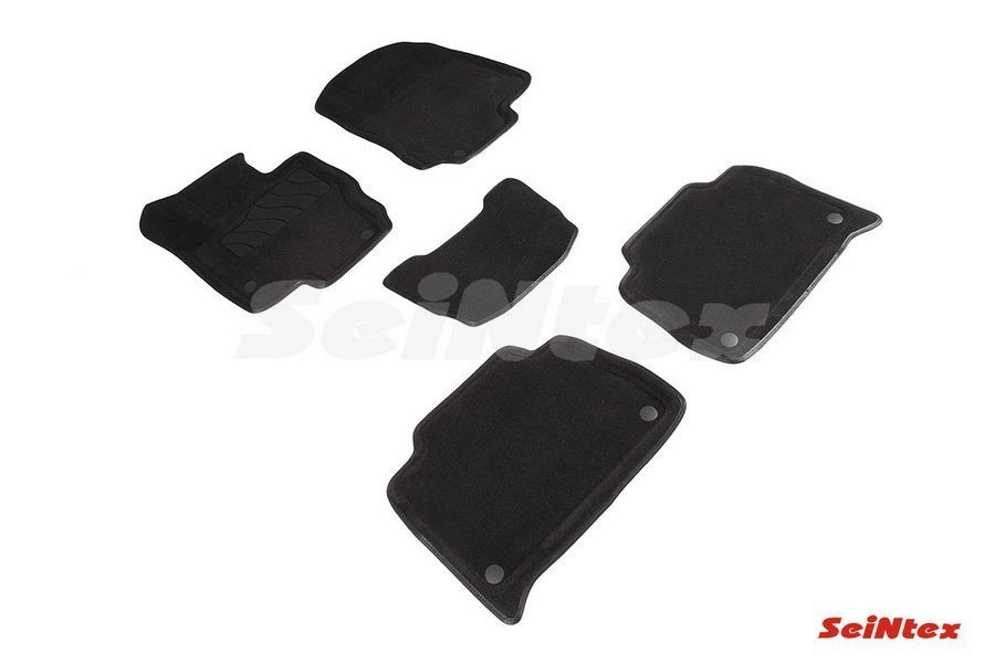 Ворсовые коврики 3D Mercedes-Benz GLE II coupe (C167) 2018-н.в. черные (комплект) 94734 SEINTEX