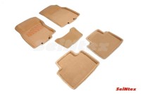 SEINTEX Ворсовые 3D коврики NISSAN X-TRAIL Т32 2015- бежевые (комплект) 86411
