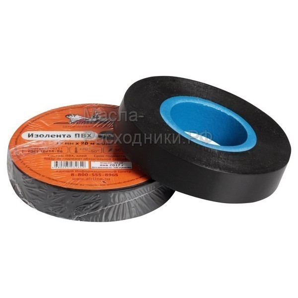Изолента ПВХ, черная, 15 мм*20 м AIRLINE AITP08