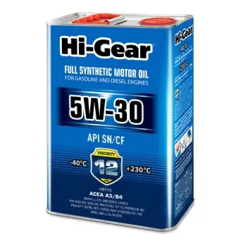 HI-GEAR масло моторное FULL SYNTHETIC 5W-30 SM/CF (4л) HG0034