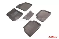 Ворсовые 3D коврики CHEVROLET Lacetti 2004-2013 серые (комплект) SEINTEX 71712