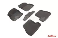 Ворсовые 3D коврики FORD FOCUS III АКПП 2011-2015 серые (комплект) SEINTEX 84780