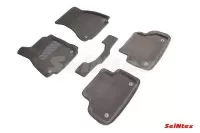 SEINTEX Ворсовые 3D коврики AUDI A4(B9) 2015- серые (комплект) 87400