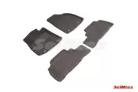 Ворсовые 3D коврики LEXUS RX III 2009-2015 серые (комплект) SEINTEX 81962
