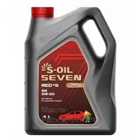 Масло моторное S-oil SEVEN RED9 SN 5W-50 (4л) E107611 DRAGON