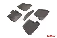 SEINTEX Ворсовые 3D коврики FORD FOCUS 3 (MКПП) 2011-2015 серые (комплект) 86842