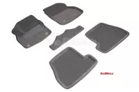 SEINTEX Ворсовые 3D коврики FORD FOCUS 3 (АКПП) 2015- серые (комплект) 92560