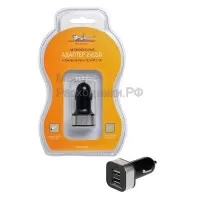 Адаптер автомобильный 2хUSB 2.1А в прикуриватель 12/24В AIRLINE ACH2U04