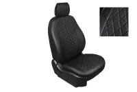 SEINTEX Чехлы на NISSAN QASHQAI II с подлокотником 2014- (Экокожа Ромб) комплект (88600)