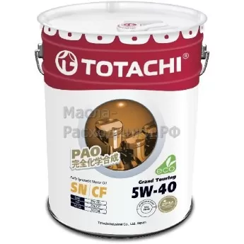 Масло моторное TOTACHI Gasoline Grand Touring Fully Synthetic SN 5W-40 (20л) 11920