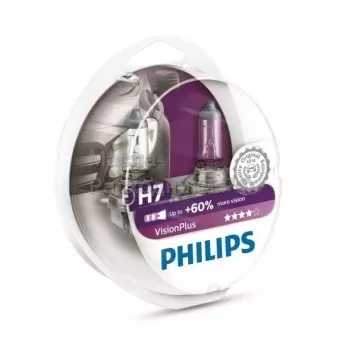 Автолампы H7 12972 VP 12V 55W S2 VISIONPLUS +60% 12972VPS2 PHILIPS (комплект 2 шт)