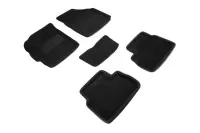 Ворсовые 3D коврики DAEWOO MATIZ II 2000- (Черные) комплект SEINTEX 82157