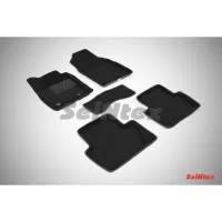 Ворсовые 3D коврики FORD ECOSPORT 2014- (Черные) комплект SEINTEX 86302