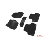 Ворсовые 3D коврики VOLVO XC-60 2008- (Черные) комплект SEINTEX 86307