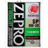 Масло моторное IDEMITSU Zepro Eco Medalist SP/GF-6A 0W-20 (4л) 4250004