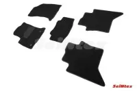 SEINTEX Ворсовые коврики LUX TOYOTA HI LUX 8 (комплект) 89665 (2015-) + перемычка