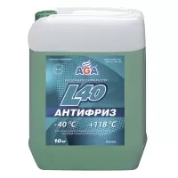 AGA009L Антифриз AGA-L40 (10л) G11 (готовый, сине-зеленый)