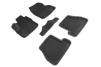 Коврики 3D EVA "РОМБ" Ford Focus III рест МКПП 2015-2019 черные (комплект) 95243 SEINTEX