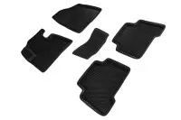 Коврики 3D EVA "РОМБ" Hyundai Santa Fe III 2012-2018 черные (комплект) 95288 SEINTEX