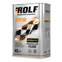 Масло трансмиссионное ROLF ATF III (4л) 322245