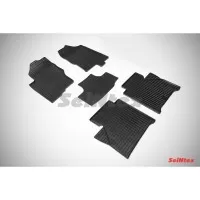 Коврики резиновые с рисунком "Сетка" NISSAN NAVARA III 2010- (комплект) SEINTEX 85323