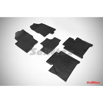 Коврики резиновые с рисунком "Сетка" NISSAN NAVARA III 2010- (комплект) SEINTEX 85323