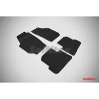 Коврики резиновые с рисунком "Сетка" SKODA FABIA II 2007- (комплект) SEINTEX 00526
