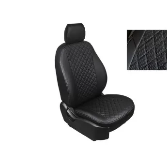 Чехлы из экокожи Ромб для Nissan Juke 2011-н.в. (комплект) SEINTEX 96649