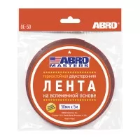 ABRO Лента клейкая двухсторонняя белая (50мм х 5м) Abro Master OE-50-RW