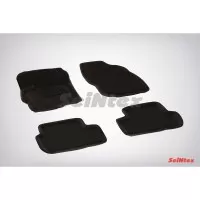 Ворсовые 3D коврики MITSUBISHI LANCER X 2007- (Черные) комплект SEINTEX 82162