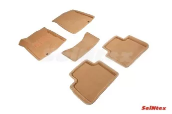 Ворсовые 3D коврики Nissan Teana II 2008-2014 бежевые (комплект) 84739 SEINTEX