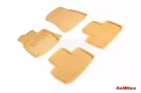 SEINTEX Ворсовые 3D коврики LEXUS IS 250 2013 бежевые (комплект) 85037