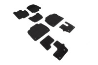 Ворсовые коврики 3D Mercedes-Benz GLS II (X167) 2019-н.в. черные (комплект) 94735 SEINTEX