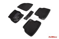 SEINTEX Ворсовые 3D коврики FORD FOCUS II 2008-2011 черные (комплект) 71687
