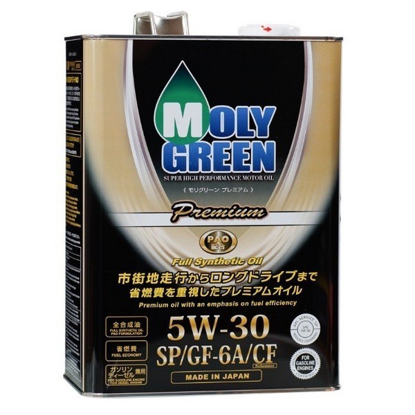 MOLYGREEN PREMIUM Масло моторное 5W-30 SP/CF GF-6A (4л) 0470170