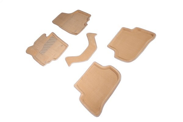 SEINTEX Ворсовые 3D коврики SKODA YETI 2008- бежевые (комплект) 84752