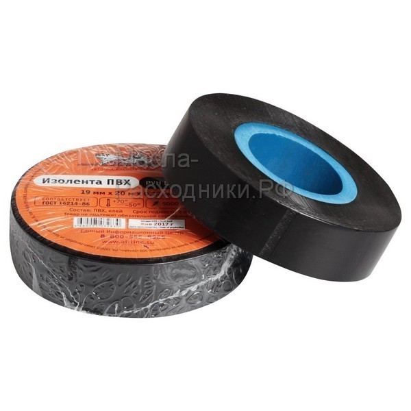 Изолента ПВХ, черная, 19 мм*20 м AIRLINE AITP18