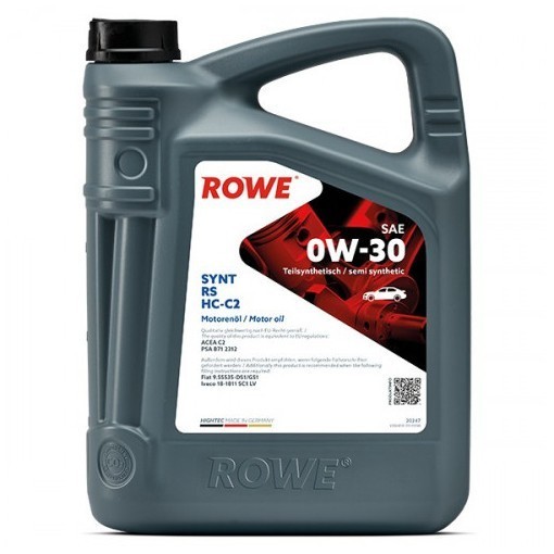 ROWE HIGHTEC SYNT RS 0W-30 HC-C2 C2 Моторное масло (5л) 20247005099