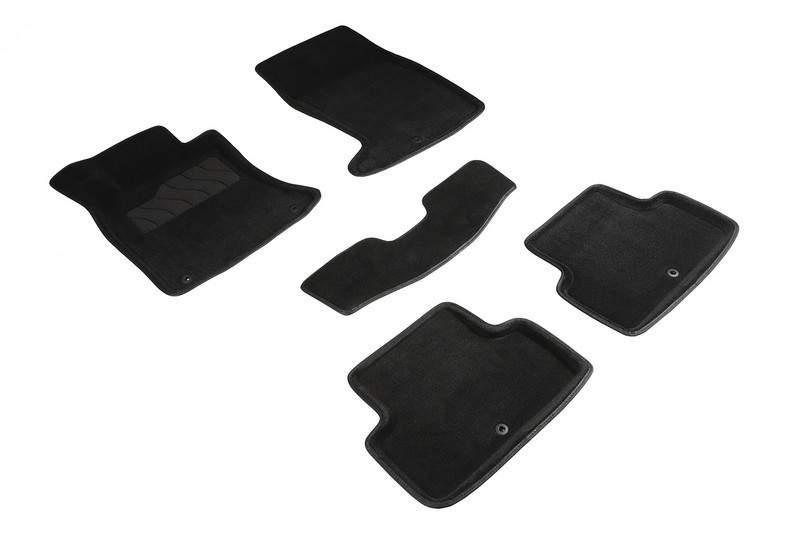 Ворсовые коврики 3D Hyundai Genesis G70 I 2017-н.в. черные (комплект) 96144 SEINTEX