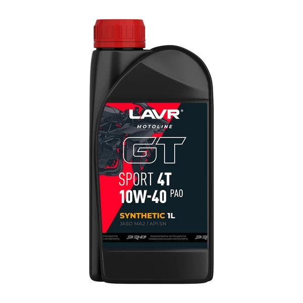 Моторное масло GT SPORT 4T 10W-40 LAVR МОТО (1л) Ln7727