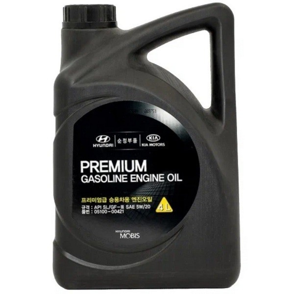 Масло моторное Hyundai-KIA Premium Gasoline 5W-20 SL/GF-3 (4л) / 05100-00421