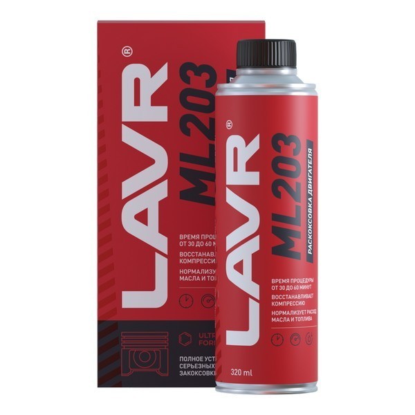 Препарат для раскоксовывания двигателя ML203 NOVATOR LAVR (для двигателей более 2-х литров) (Ln2507) 320 мл.