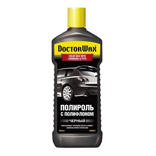 DW8401 DoctorWax Полироль тефлоновая (черная) 300мл (добавки: тефлон, воск карнауба)