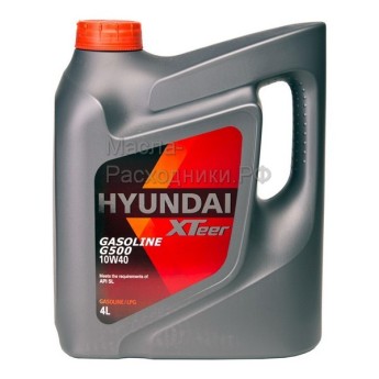 HYUNDAI Xteer GASOLINE G500 10W-40 SL Масло моторное (пластик) (4л) / 1041044