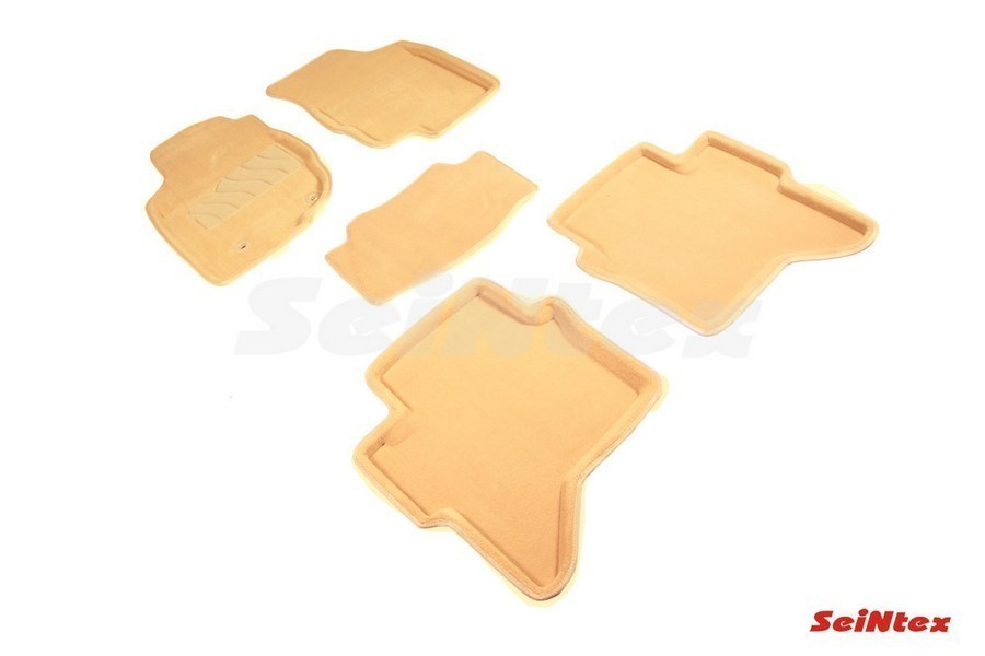 SEINTEX Ворсовые 3D коврики TOYOTA HILUX 2012-2015 бежевые (комплект) 84767