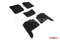 Ворсовые коврики 3D Infiniti QX80 2013-н.в. черные (комплект) 96158 SEINTEX