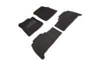 Ворсовые 3D коврики TOYOTA LAND CRUISER 200 2007-2012 (Черные) комплект SEINTEX 87451
