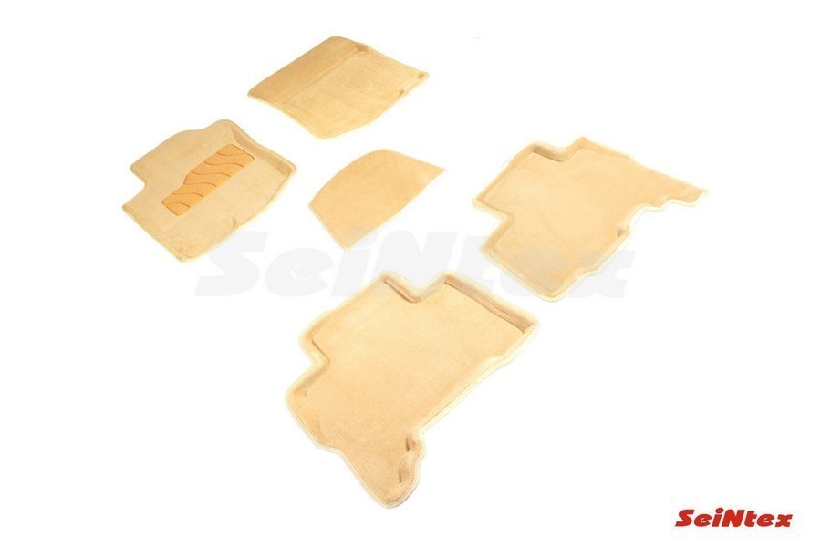 SEINTEX Ворсовые 3D коврики TOYOTA Land Cruiser PRADO 150 2009-2015 бежевые (комплект) 89221