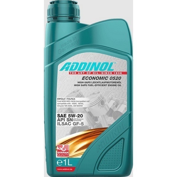 ADDINOL Economic 5W-20 SP RCGF-6 Масло моторное (1л) 4014766073761