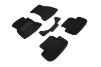 Ворсовые 3D коврики AUDI A4 (B8) 2007-2015 (Черные) комплект SEINTEX 86290